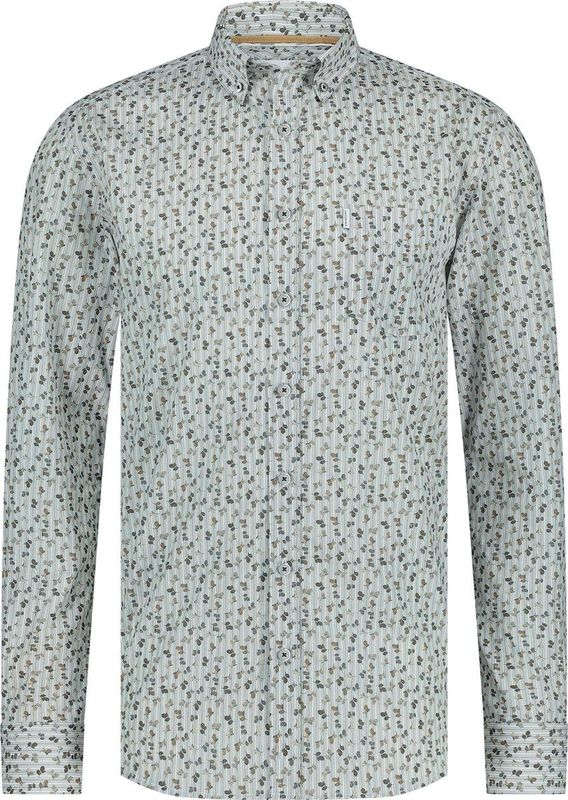 State of Art - Casual Overhemd - Groen - Geprint