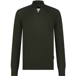 State Of Art Half Zip Trui Woods Donkergroen - Maat L - Heren - Pullovers