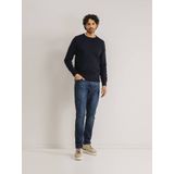 State of Art Heren trui blauw (Maat: S) - Effen - Halslijn: Ronde hals,