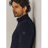 State Of Art Half Zip Trui Wol Blend Navy - Maat S - Heren - Pullovers