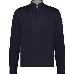 State Of Art Half Zip Trui Wol Blend Navy - Maat S - Heren - Pullovers