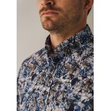 State Of Art Overhemd Print Multicolour Blauw - Maat L - Heren - Overhemden Casual