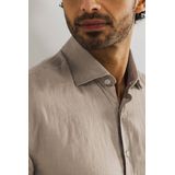 State of Art - Casual Overhemd - Beige - Katoen - Lange Mouwen