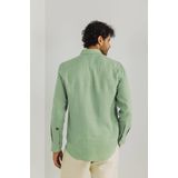 State of Art, Heren, Overhemden, Groen, Maat: M Linnen,