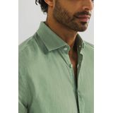State of Art, Heren, Overhemden, Groen, Maat: M Linnen,