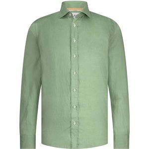 State of Art, Heren, Overhemden, Groen, Maat: M Linnen,