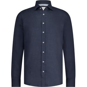 State of Art - Overhemd - Blauw - Linnen - Lange Mouw