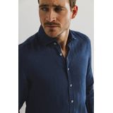 State of Art - Overhemd - Blauw - Linnen - Lange Mouw