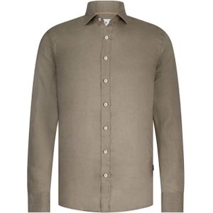 State of Art - Overhemd - Bruin - 100% Linnen - Lange Mouw