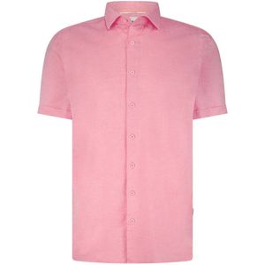 State of Art - Overhemd - Roze - Katoen/Linnen - Korte Mouwen