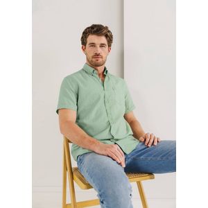 State of Art - Overhemd - Groen Gemêleerd - Katoen en Lyocell