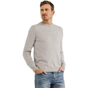 State of Art - Beige Gemeleerde Trui - Katoen - Wijde Fit