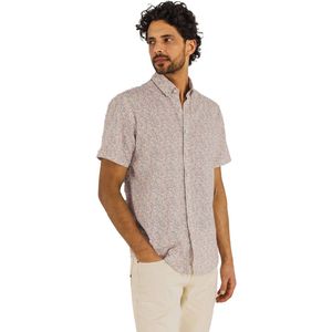 State of Art - Overhemd - Oranje - Katoen Linnen - Korte Mouwen