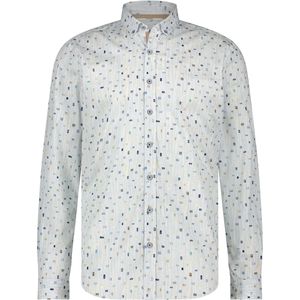 State Of Art Twill Overhemd Print Lichtblauw - Maat XL - Heren - Overhemden Casual