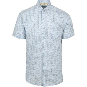 State of Art Overhemd - Blauw - Korte Mouwen - Regular Fit