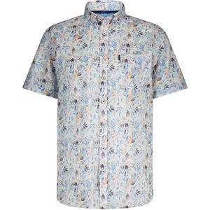 State of Art - Kort Mouw Shirt - Grijs Multicolor - Katoen Mix