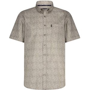 State of Art - Casual Overhemd - Beige - Katoen - Korte Mouwen