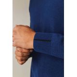 State of Art Heren trui blauw (Maat: S) - Effen - Halslijn: V-hals,