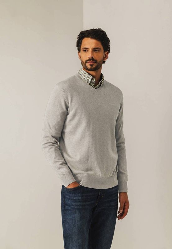 State of Art Trui beige (Maat: S) - Effen - Halslijn: V-hals,