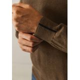 State of Art Heren trui bruin (Maat: S) - Effen - Halslijn: V-hals,