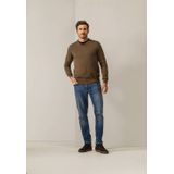 State of Art Heren trui bruin (Maat: S) - Effen - Halslijn: V-hals,