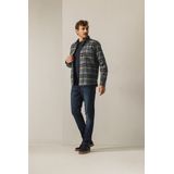 State of Art - Overshirt - Blauw en Olijfgroen - Geruit - 100% Katoen