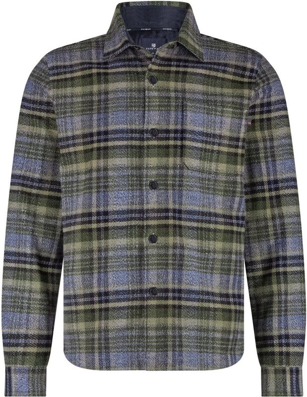 State of Art - Overshirt - Blauw en Olijfgroen - Geruit - 100% Katoen