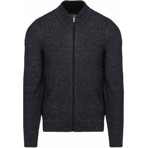 State of Art - Gemeleerd Vest - Diepblauw - Regular Fit - Met Structuurdessin