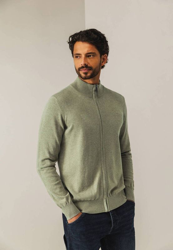 State of Art - Gebreid Vest - Olijfgroen