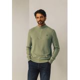 State of Art - Trui Halfzip - Donker Groen - Sweater