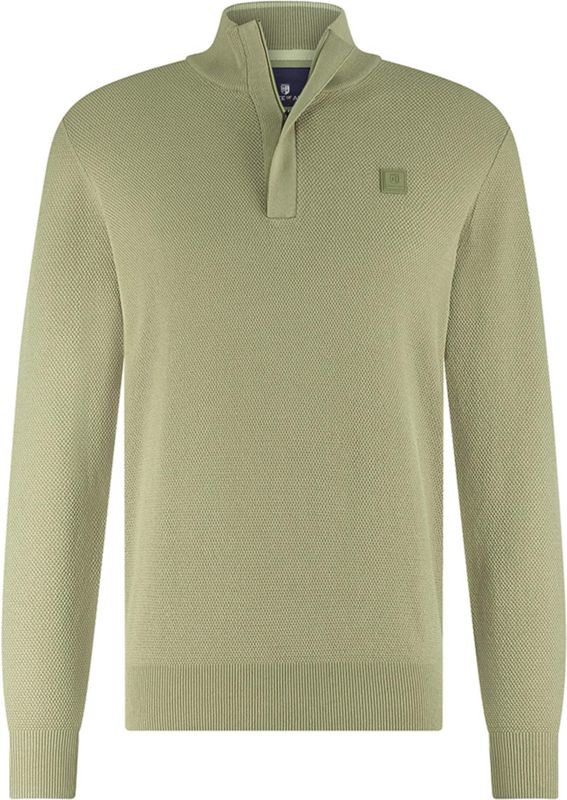 State of Art - Trui Halfzip - Donker Groen - Sweater