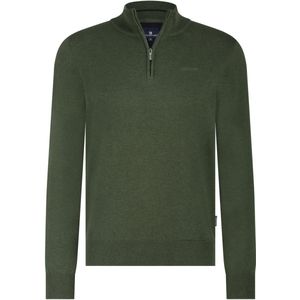 State of Art - Pullover Sportzip - Groen - Effen - Halslijn: Opstaande Kraag met Rits