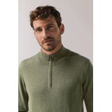 State of Art - Basis Trui - Gemêleerd Groen - Halve Rits - Mannen