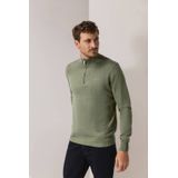 State of Art - Basis Trui - Gemêleerd Groen - Halve Rits - Mannen