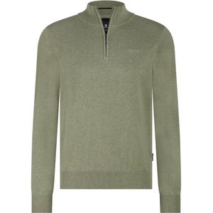 State of Art - Basis Trui - Gemêleerd Groen - Halve Rits - Mannen