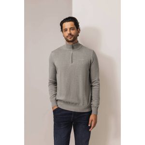 State of Art Trui met rits beige (Maat: S) - Mélange - Halslijn: Opstaande kraag met rits,