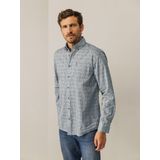 State Of Art - Overhemd - Blauw - Leafs - Casual