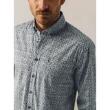 State Of Art - Overhemd - Blauw - Leafs - Casual