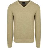 State Of Art - Trui Structure V-Neck - Groen - Heren - Pullovers
