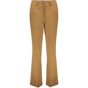 Geisha Pantalon Camel - Flared Broek voor Dames met Steekzakken