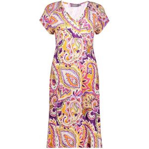 Geisha - Jurk - Tricot - Paars/Rood - Print