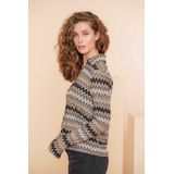 Geisha - Blouse - Zand/Zwart - Model 42664-20