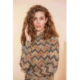 Geisha - Souspull - Zigzagmotief - Geel Oranje Groen Blauw