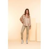 Geisha, Dames, Blouses & Shirts, Geel, Maat: S Satijn,