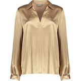 Geisha, Dames, Blouses & Shirts, Geel, Maat: S Satijn,