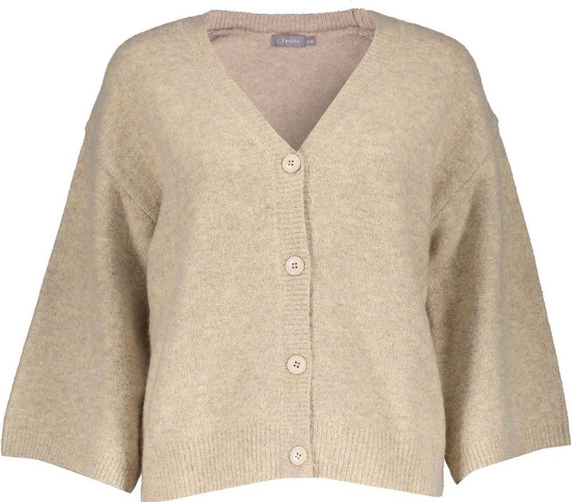 GEISHA - Cardigan v-neck 3/4 sleeves - 44560-14 - 720 sand