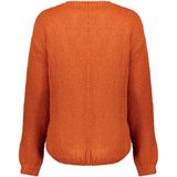 Oranje gebreide cardigan