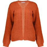 Oranje gebreide cardigan