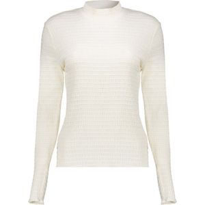 Geisha T-shirt Aangesloten Top Met Ruffles 42605 Off-white Dames