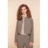 Geisha - 45561-60 - Jacket - Taupe - Bomber Collar